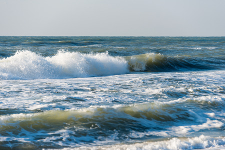 landscape of raging seaの写真素材