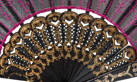 beautiful fan for women on a white backgroundの写真素材