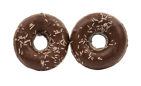 Donuts on a white backgroundの写真素材