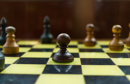 Chess on the dark background.の写真素材