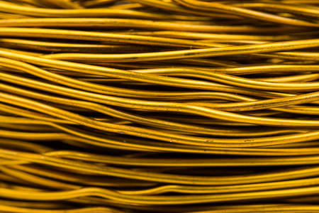 Closeup of copper coil wiringの写真素材