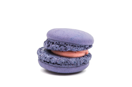 Colorful French Macarons on the white background.の写真素材