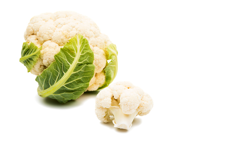 cauliflower on a white backgroundの写真素材