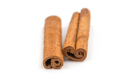 Cinnamon sticks isolated on white background