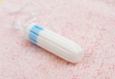 female swab on the towelの写真素材