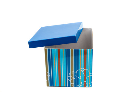gift packing box with a bow on a white background