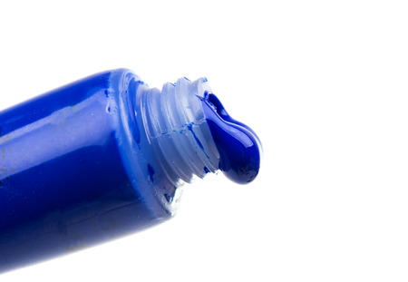 acrylic paint in a tube on a white backgroundの写真素材