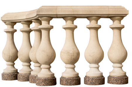 stone railing on a white background