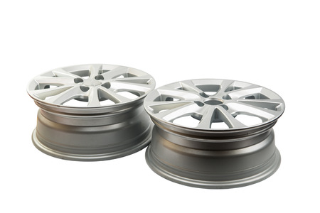 car wheels isolated on a white background