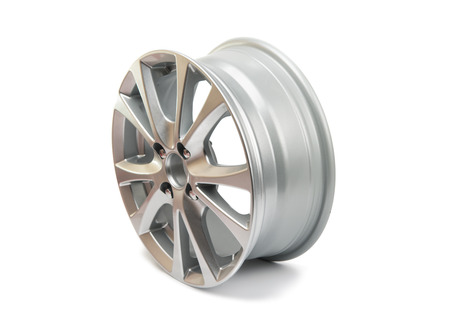 car wheels isolated on a white backgroundの写真素材