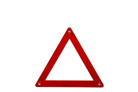 emergency sign on a white backgroundの写真素材