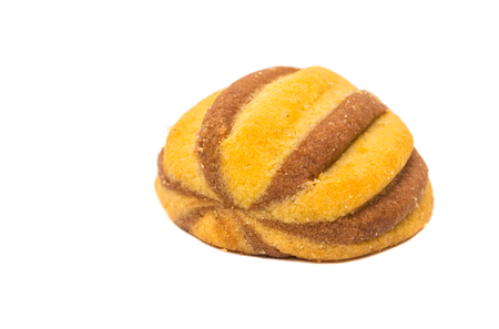 striped cookies on a white background