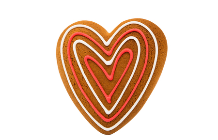 Cookies hearts isolated white backgroundの写真素材