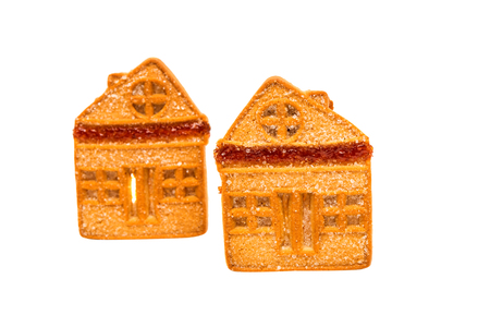 Cookie 'house', isolated on a white backgroundの写真素材