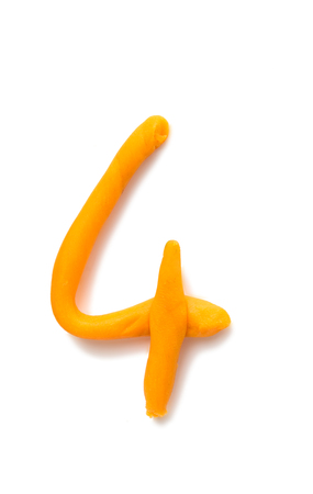 plasticine figures isolated on white background