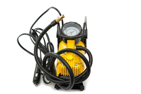 The automobile compressor isolated on a white backgroundの写真素材