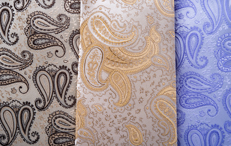 texture tie fabric closeupの写真素材