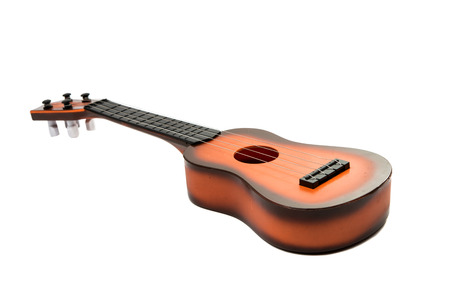 ukulele isolated on white backgroundの写真素材