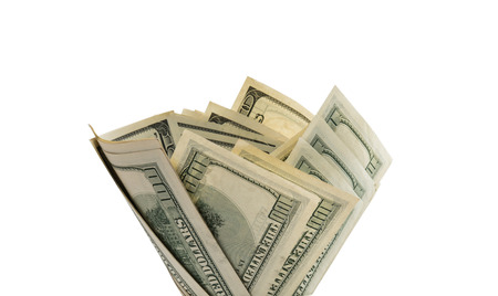 Dollars isolated on white background