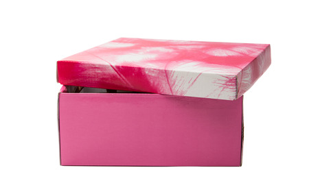 pink box on a white backgroundの写真素材