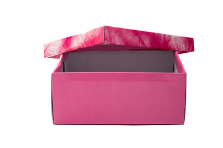 pink box on a white backgroundの写真素材