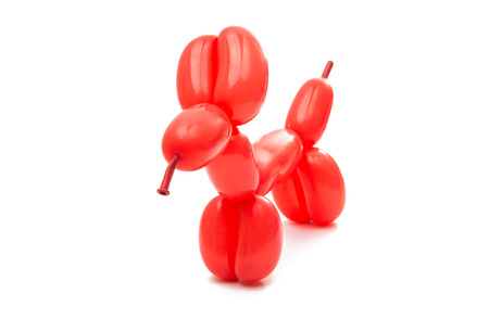 Toy of balloons isolated on white backgroundの写真素材