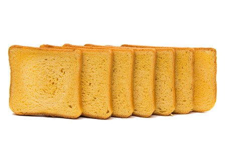 American bread for a sandwich on a white backgroundの写真素材