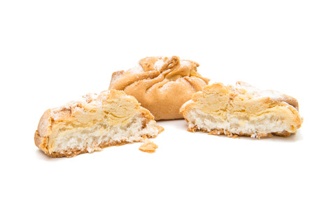 Christmas cakes on a white backgroundの写真素材