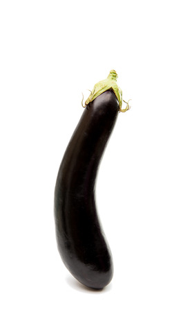 eggplant on a white backgroundの写真素材