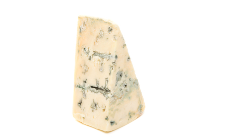 blue cheese on a white backgroundの写真素材