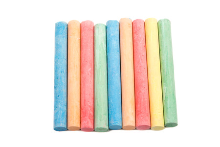 crayons on a white background