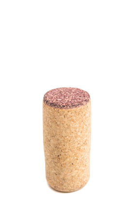 Wine cork, isolated on a white backgroundの写真素材