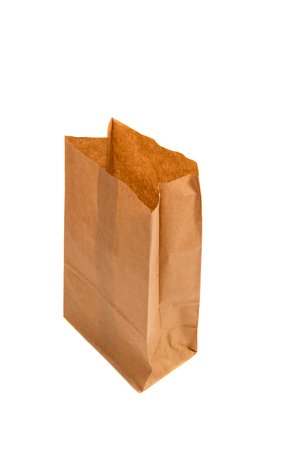 paper bag on a white backgroundの写真素材
