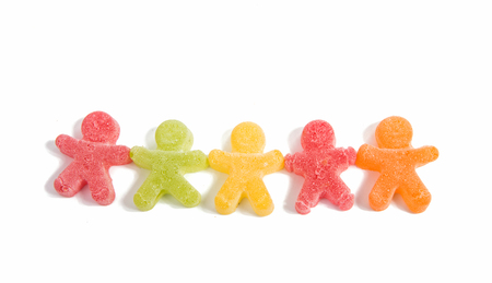 jelly candy on a white backgroundの写真素材
