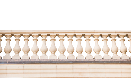 stone railings, isolated on a white backgroundの写真素材