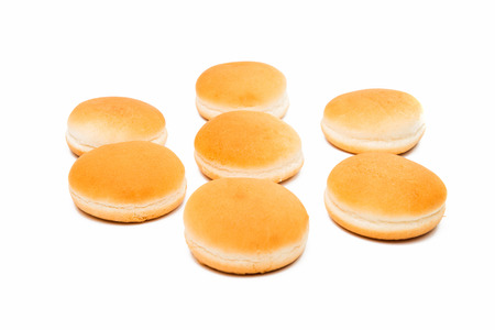hamburger buns on a white backgroundの写真素材