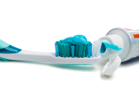 Toothbrush isolated on white backgroundの写真素材