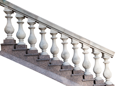 stone railings, isolated on a white backgroundの写真素材