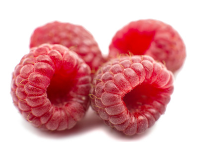 Raspberry isolated on white backgroundの写真素材