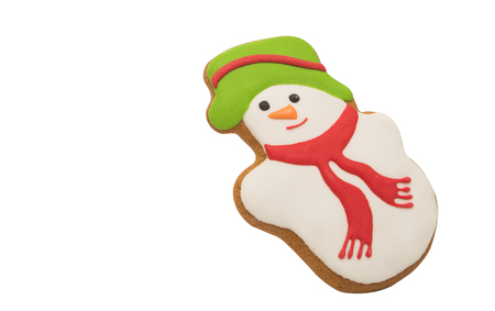 christmas cookies isolated on white backgroundの写真素材