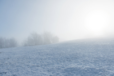 winter landscape on the mountainの写真素材