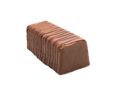 marble cake isolated on white backgroundの写真素材