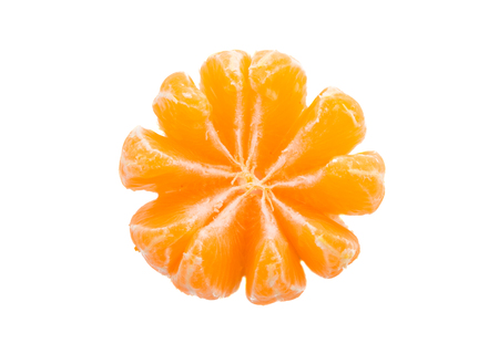 mandarine isolated on white backgroundの写真素材