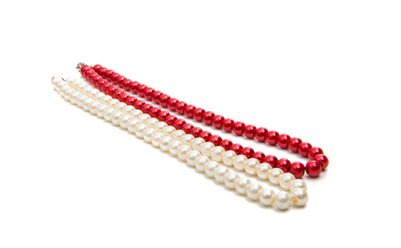 beads isolated on white backgroundの写真素材
