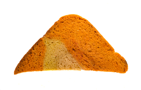 colored bread toasts isolated on a white backgroundの写真素材