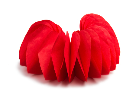 paper garland isolated on white backgroundの写真素材