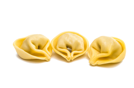 ravioli isolated on white backgroundの写真素材