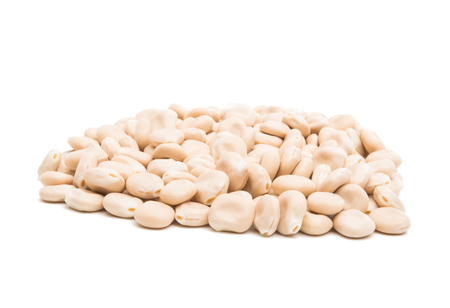 beans lupine isolated on white backgroundの写真素材