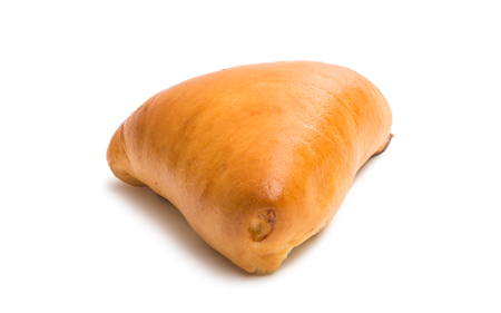 pies with poppy seeds isolated on white backgroundの写真素材