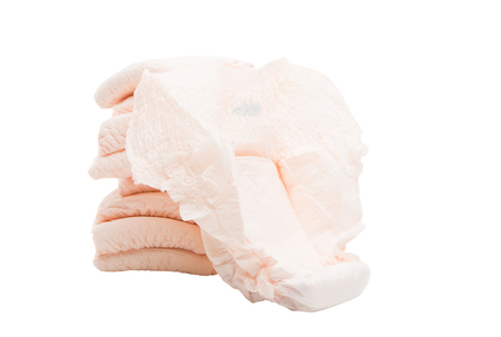 diapers isolated on a white backgroundの写真素材